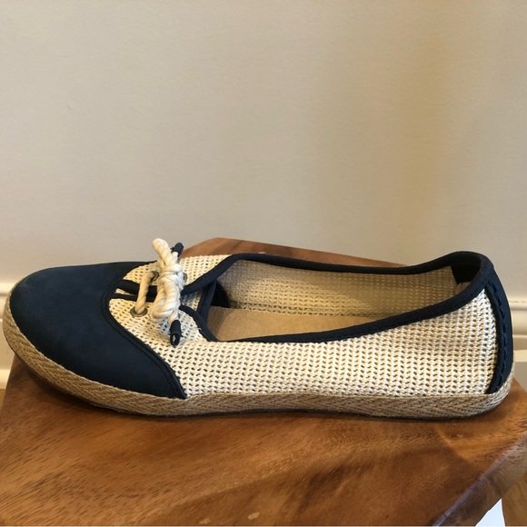 Ugg Navy and Ivory Slip On Flats - Size 9 - Picture 8 of 15